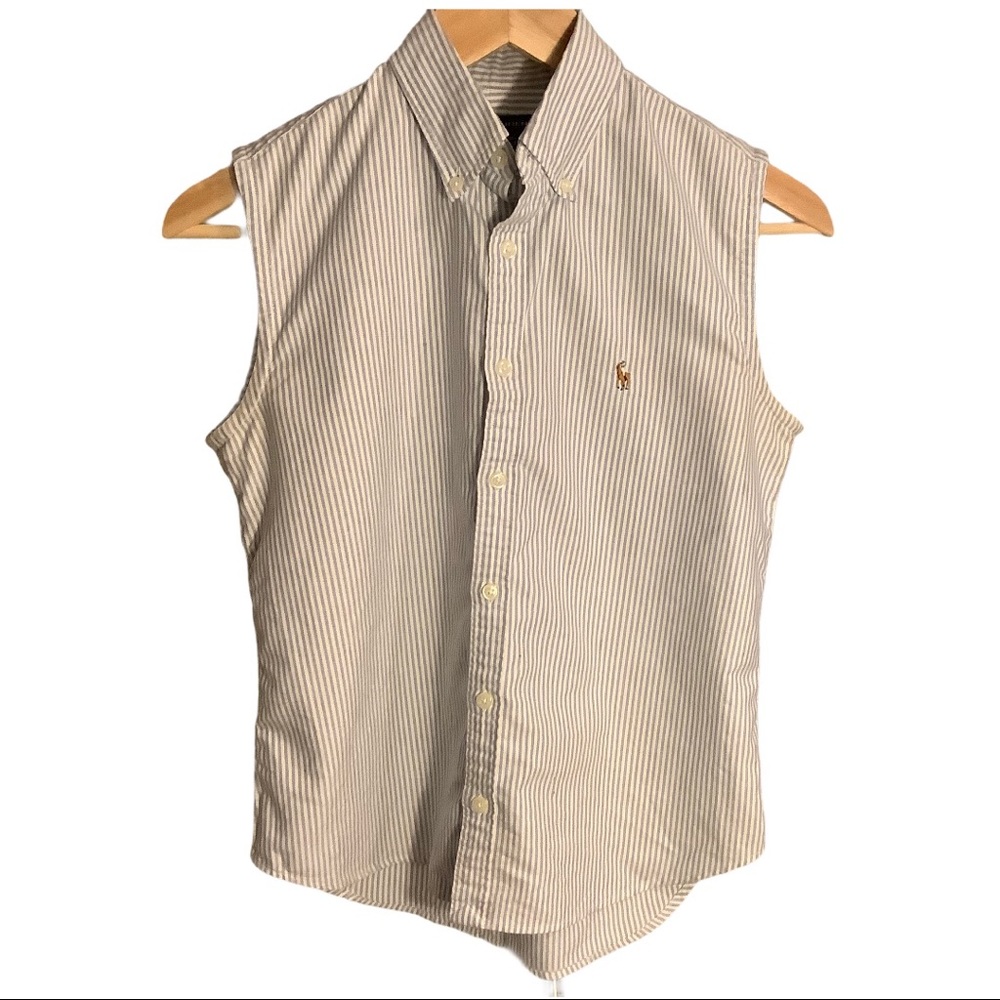 Ralph Lauren Stripe Button Front Tank size small